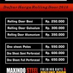 daftar harga folding gate dan rolling door terbaru 2018