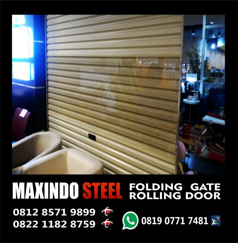 rolling door one sheet semi perforated 3 baris