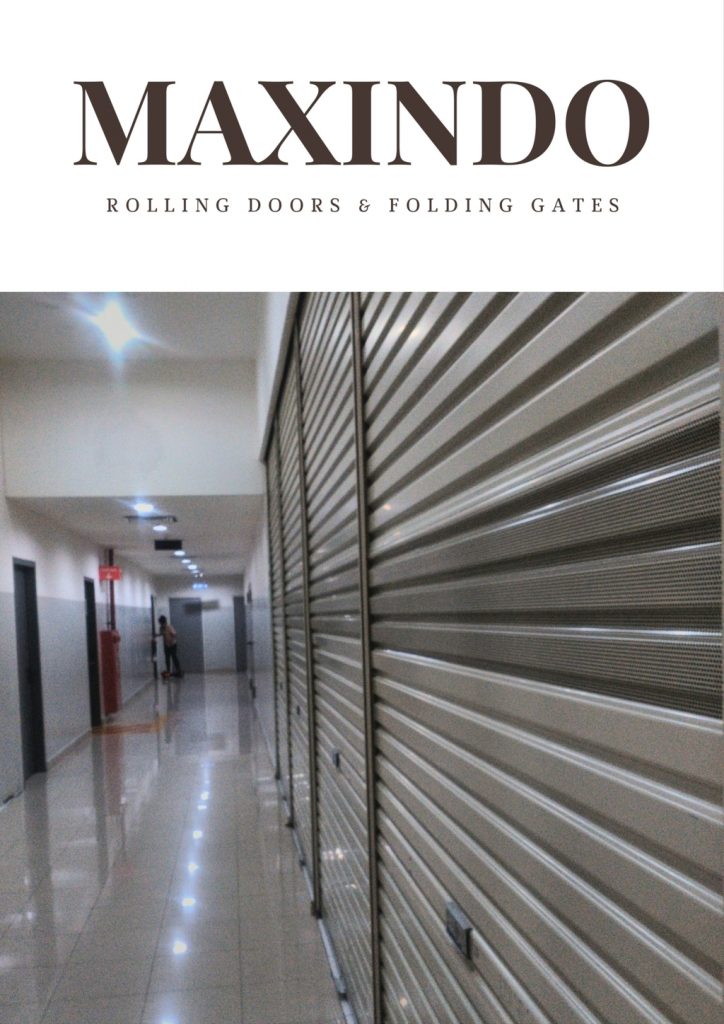 rolling door one sheet semi perforated 3 baris